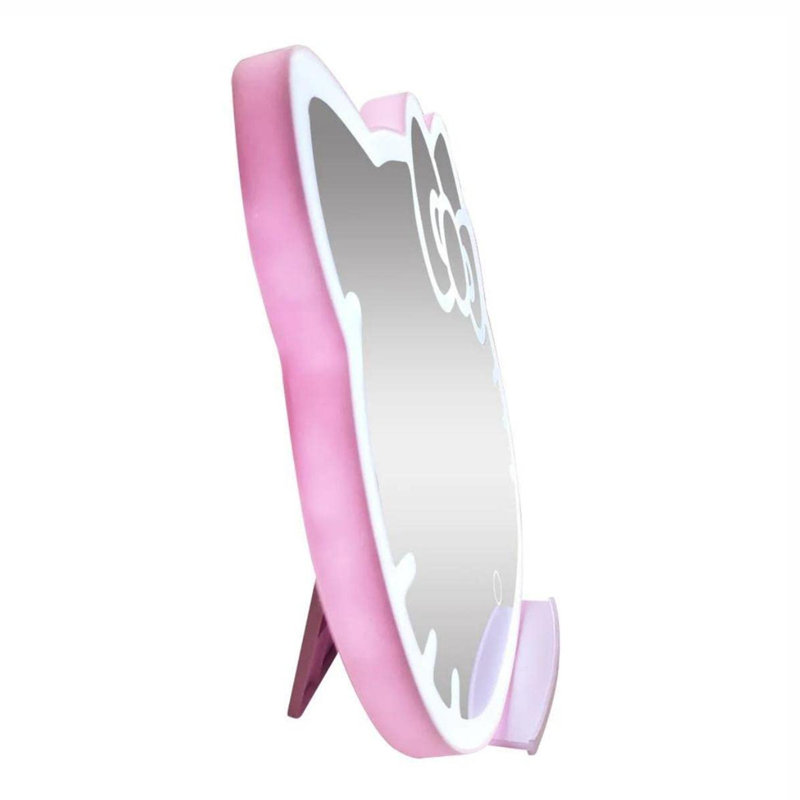 Supercute Tabletop Desk Mirror with Light and Touch Sensor Switch Tri Tone LED Lighted Makeup Mirror