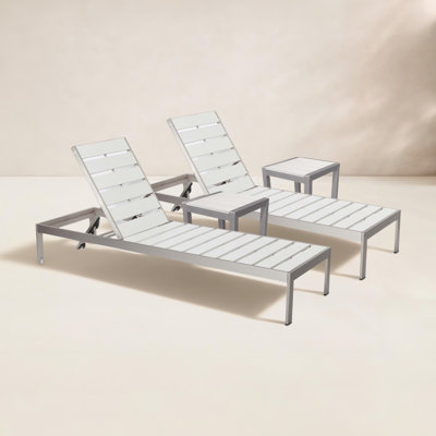 Devan 26" Patio Chaise Lounge Set