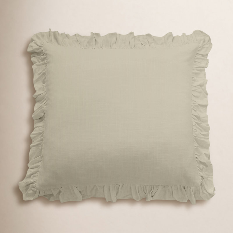 Taie décorative 27 po x 27 po Lily, Euro, Havane clair