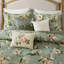 Ensemble d'édredon floral 7 pièces pour très grand lit, vert