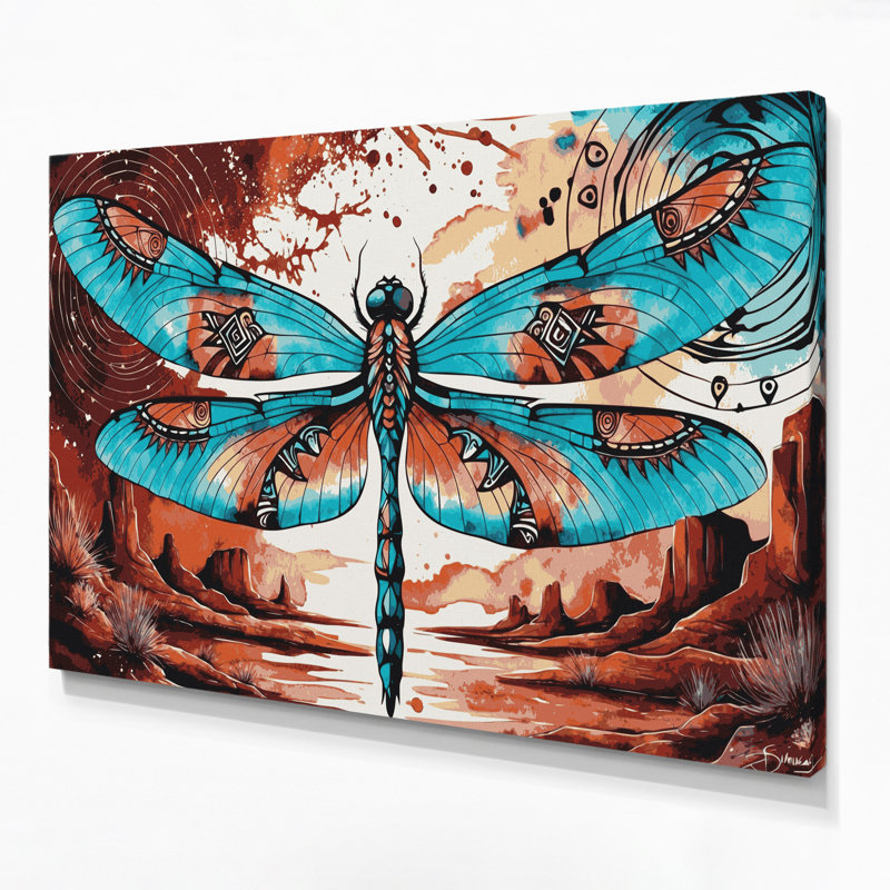 Art mural sur toile 24 "Southwestern Animals", H 16 po x l 20 po