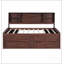 Captain Bed With Built-In Storage Shelves, 4 Drawers And 2 Cabinets