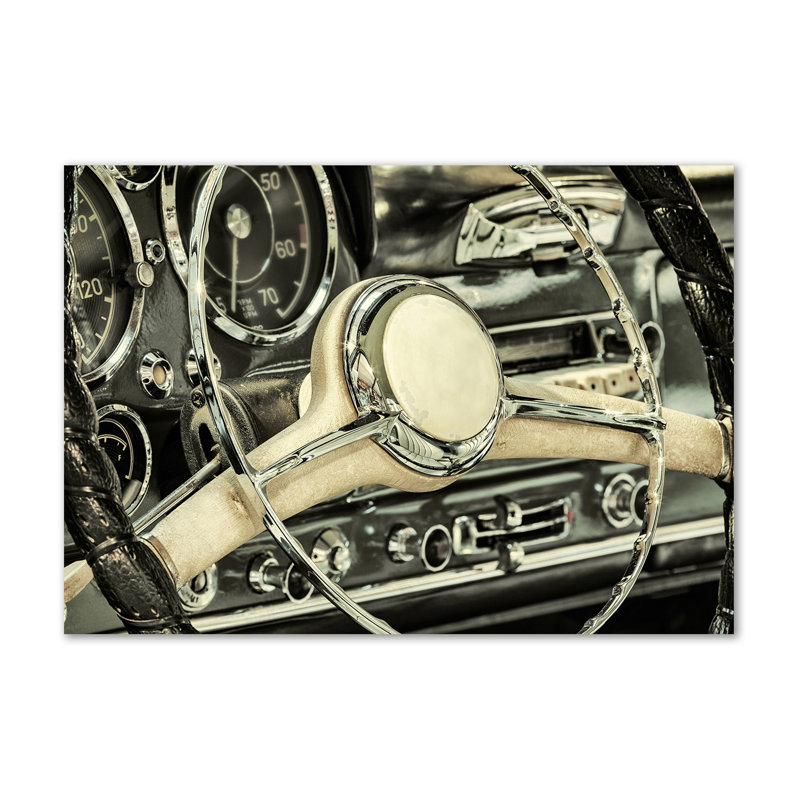 Cabriolet Steering Wheel - Wrapped Canvas Print