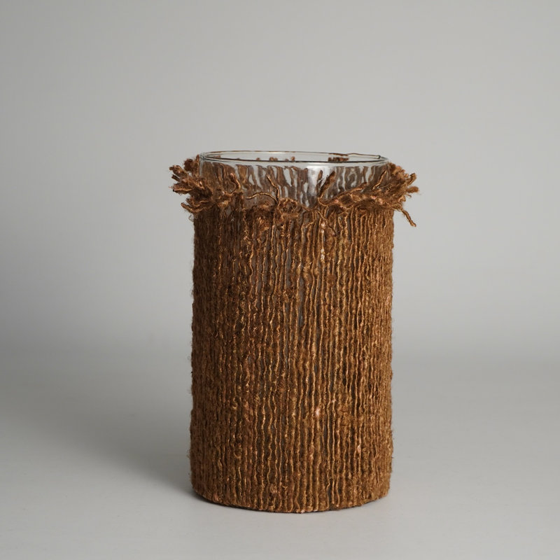 Glass Tabletop Votive Holder, 10" H x 10" W, Brown