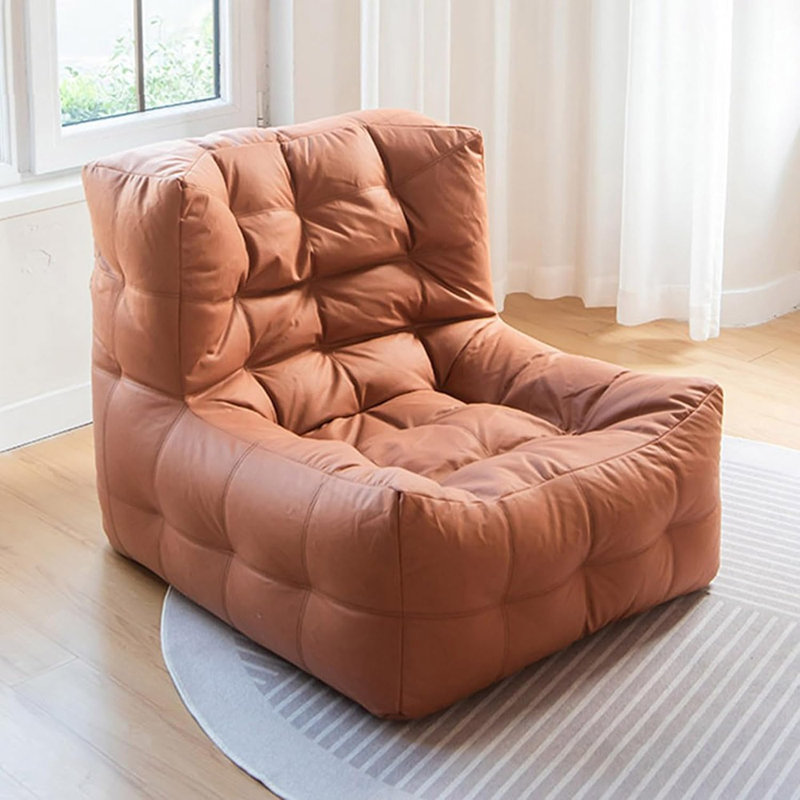 Housse pour fauteuil à billes - Orange - Grande taille - Imperméable - Canapé pour salon, chambre à coucher ou balcon (sans rembourrage)