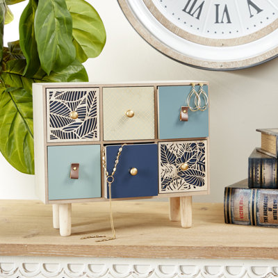 Wood Jewelry Box + Drawers