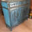 Blue Solid + Manufactured Wood Shoe Storage Bench-2034008781
