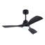 Ventilateur de plafond noir moderne de 42 pouces avec lumière et télécommande