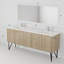 Ensemble de meuble-lavabo double en métal l 80 po x P 20 po Lancy-153133382