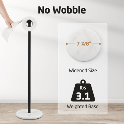 KES Bathroom Toilet Paper Roll Holder Stand Marble 26''H Freestanding Toilet Paper Holder SUS304 Stainless Steel