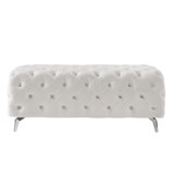 Button-Tufted Ottoman Bench