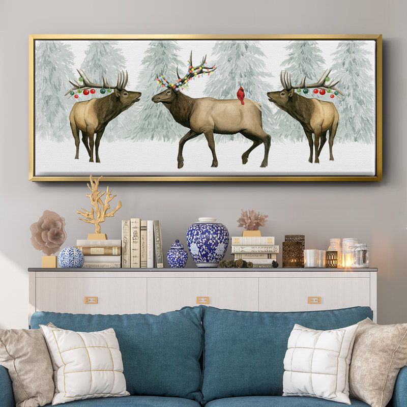 Festive Forest Collection D- Framed Canvas