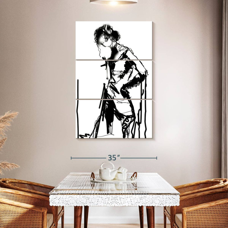 Leisha Minimalist Figure Study III, 50" H x 32" W