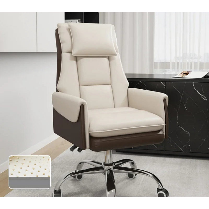 Clione Side Chair, Beige/Brown