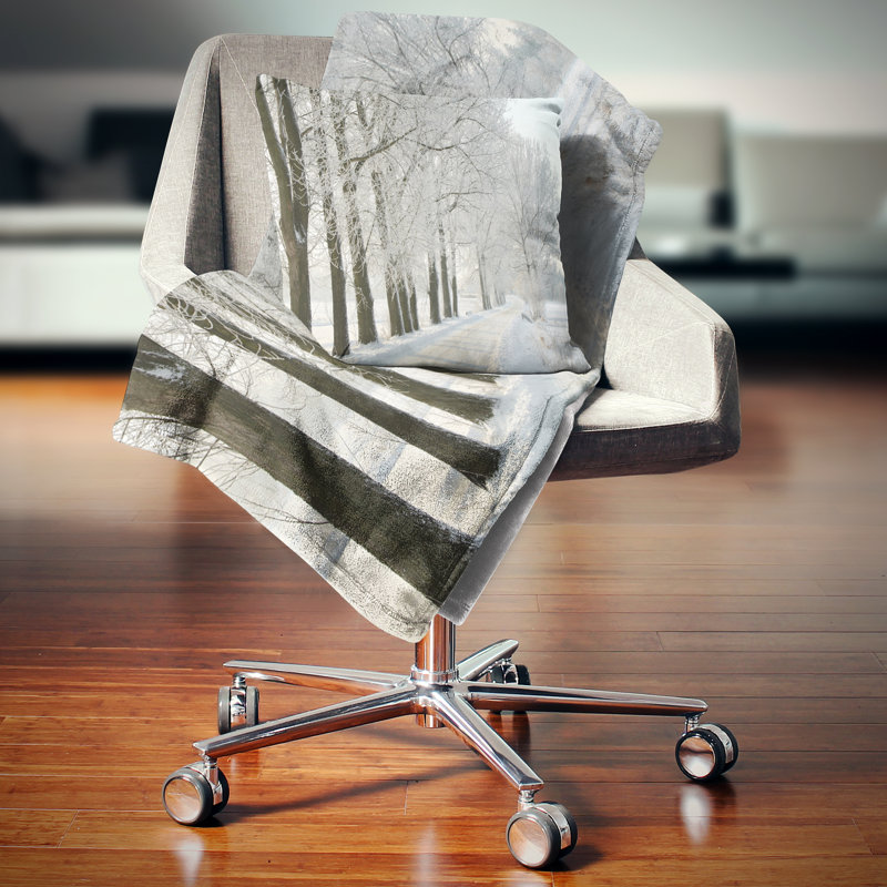 Oreiller de l’hiver rural, 16 po x 1 po, Coussin décoratif