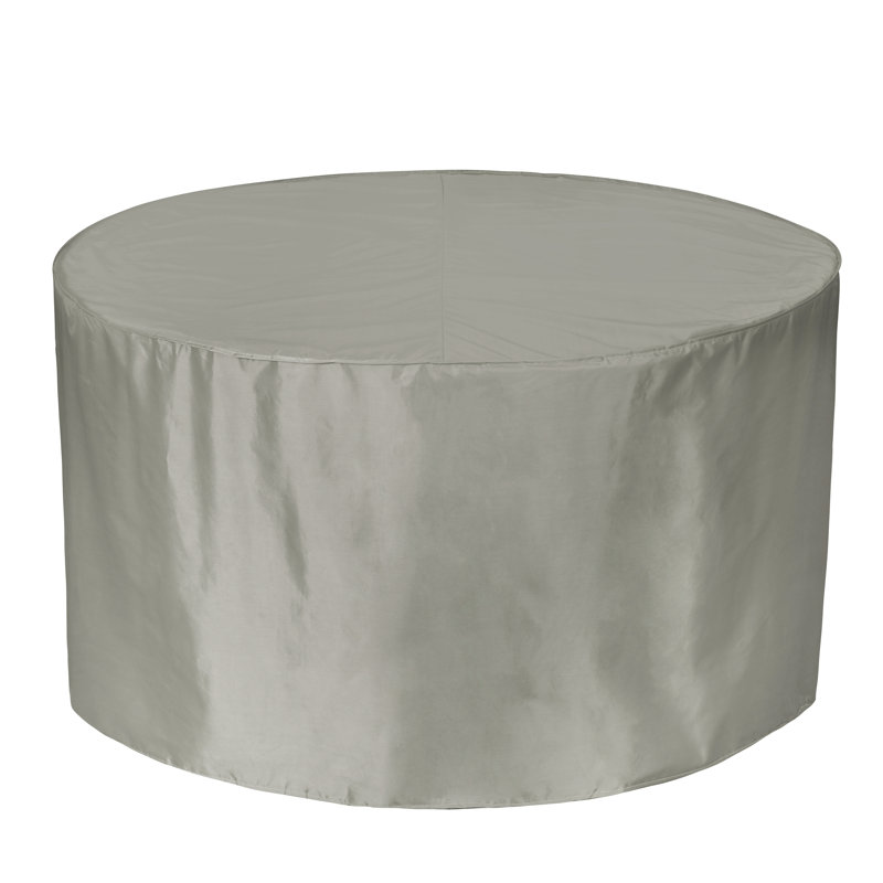 Gray Round 44'' Woven Polyester Fire Pit Cover
