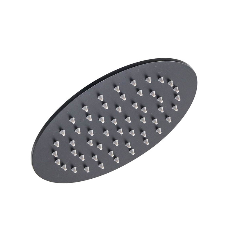 Metro Sharp Nozzles Shower Head - Wall Or Ceiling Mount - 8" Stainless Steel/Matt Black, Matt Black