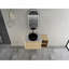 Meuble-lavabo mural 42 po en contreplaqué avec vasque en céramique, tablette de rangement et 2 portes à fermeture en douceur-134530839