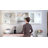 Wall Mounted Cabinet Set with Glass Doors, Hanging Rod and Adjustable Shelves for Laundry, Bathroom or Kitchen