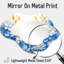 Whie On Velvet Blue Poppies Field I - Miroir mural décoratif nuage coquelicots, miroir de coiffeuse traditionnel, imprimé sur métal-117427120