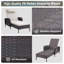 Chaise longue d'extérieur pour l'extérieur Mobilier de patio Fauteuil inclinable en osier en rotin noir-348831826-348831824