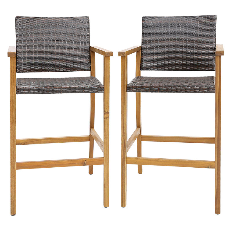 Earlton Acacia Outdoor 29'' Bar Stool