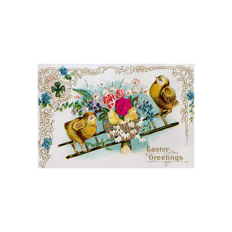 Salutations de pâques-impression d’art graphique, H 44 po x l 66 po