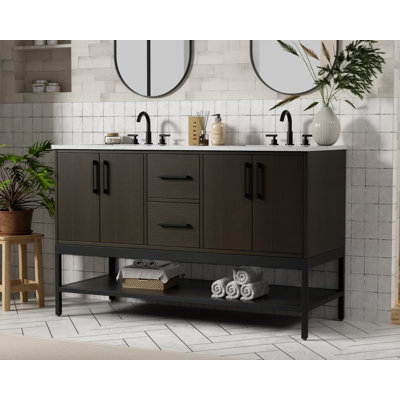 Meuble-lavabo double 54 po