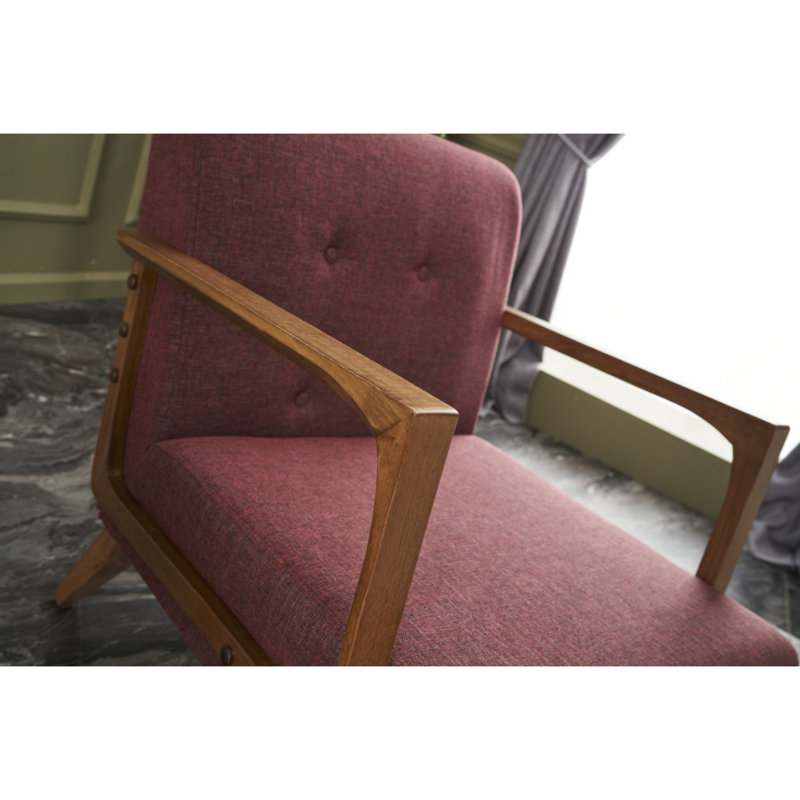 Fauteuil Hochstetler, 100 % polyester vin rouge