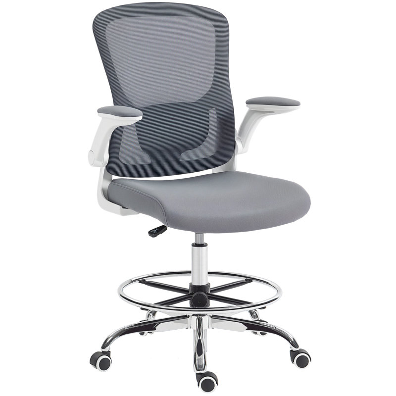 Mesh Drafting Chair, Charcoal Grey