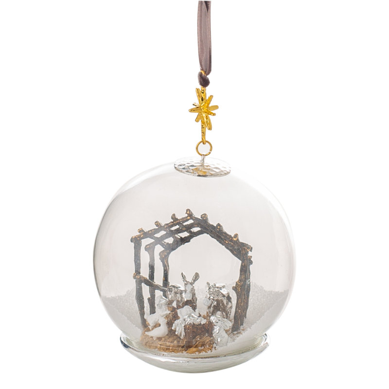 6'' Handmade Glass Animals Ball Ornament
