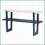 Table basse à effet marbré rétro pour entrée / couloir Trexm, bleu marine avec tablette ouverte Surface facile à nettoyer-1102971879