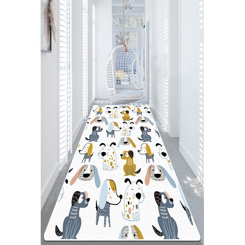 Antibacterial Hall Carpet, 100% Polyester, 31.5 x 78.7 Inches | 10 mm Pile Height, Non-Slip Underside, Machine Washable | Durable Dot Base, Perfect for Entryways & High-Traffic Areas, Easy to Maintain