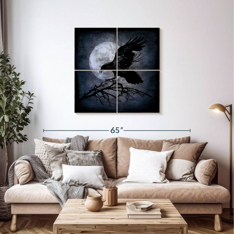 Kelan Moonlight Crow, 38" H x 38" W