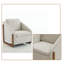 Chaise avec accoudoirs rembourrés Modern Chenille-64140761