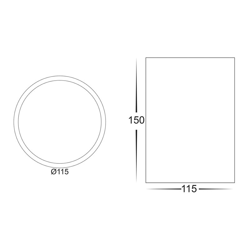 Thorin LED Flush Mount, White, 15cm H x 11.5cm W x 11.5cm D