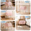 Grand fauteuil de coiffeuse rose en fausse fourrure de lapin avec rangement, fauteuil de chambre moelleux-2112591783-2112591801