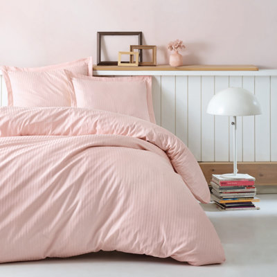 Elegant Satin Satin Striped Duvet Cover