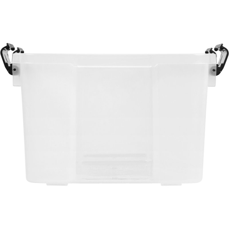 Clear Heavy-Duty Stackable Plastic Storage Box with Lid, 1.6 gal