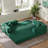 78.7in Green Corduroy Fabric Sofa Bed, Compact Living Room Sofa, 5-In-1 Design Convertible Sofa With 2 Pillows, No Assembly Required, Boneless Couch, Pet-Friendly, Removable Fabric-943714037-943714038-943714039