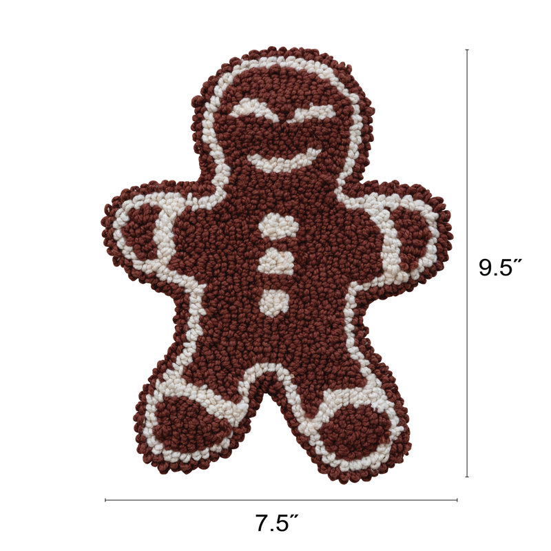 Artisan Cotton & Wool Gingerbread Pot Holder