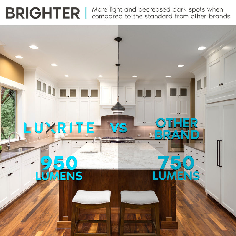 4-Inch White Aluminum LED Recessed Can Light Set