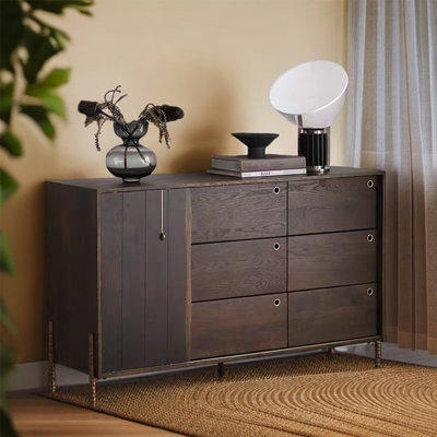 Kolbee 60.23" Wide Oak Solid Wood Credenza