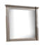 Miroir pour commode Huder, verre biseauté, bois de noyer foncé, 39 x 46