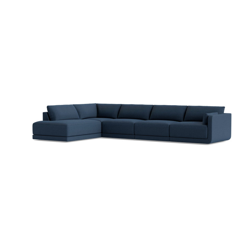Eva Modular Sectional, Left Hand Facing, Performance Weave - Navy