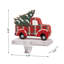 Porte-chaussette de camion rouge en bois / métal 2PK H 6,12 po