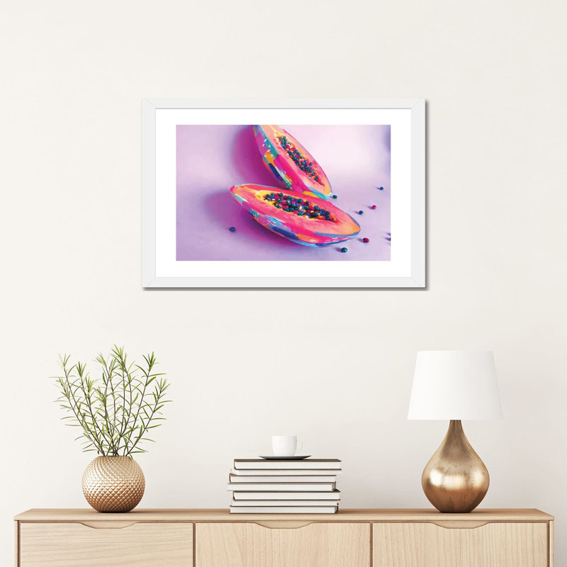 Print, Papier encadré blanc, Blanc, H 16 po x l 24 po x P 1 po