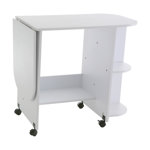 Sewing Table with Sewing Machine Platform and Wheels