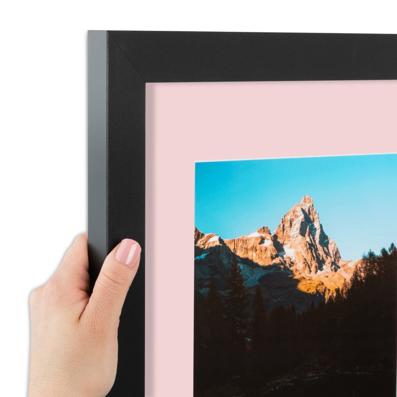 Matte Picture Frame with Mat, Hollyhock