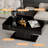 Black Modern High Gloss Coffee Table with Adjustable LED Lights for Living Room